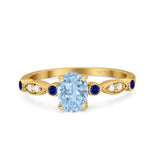 Oval Natural Stone Vintage Style Ring