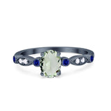 Oval Natural Stone Vintage Style Ring