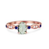 Oval Natural Stone Vintage Style Ring