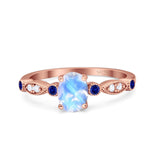 Oval Natural Stone Vintage Style Ring