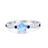 Oval Natural Stone Vintage Style Ring