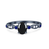 Oval Natural Stone Vintage Style Ring