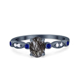 Oval Natural Stone Vintage Style Ring