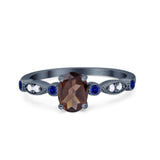 Oval Natural Stone Vintage Style Ring