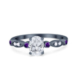 Oval Natural Stone Vintage Style Ring