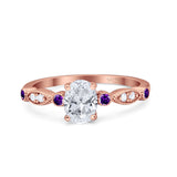 Oval Natural Stone Vintage Style Ring