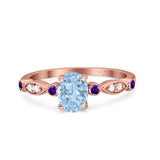 Oval Natural Stone Vintage Style Ring