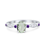 Oval Natural Stone Vintage Style Ring