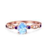 Oval Natural Stone Vintage Style Ring