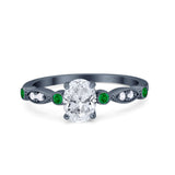 Oval Natural Stone Vintage Style Ring