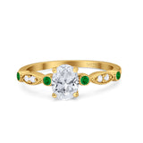 Oval Natural Stone Vintage Style Ring