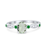 Oval Natural Stone Vintage Style Ring