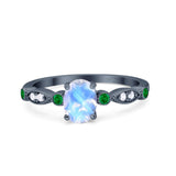 Oval Natural Stone Vintage Style Ring