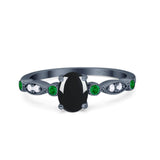 Oval Natural Stone Vintage Style Ring