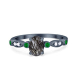 Oval Natural Stone Vintage Style Ring