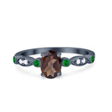 Oval Natural Stone Vintage Style Ring