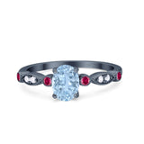 Vintage Style Oval Natural Stone Ring