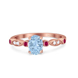 Vintage Style Oval Natural Stone Ring