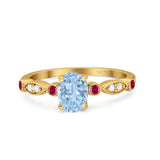 Vintage Style Oval Natural Stone Ring