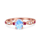 Vintage Style Oval Natural Stone Ring