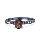 Vintage Style Oval Natural Stone Ring