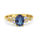 Art Deco Lab Alexandrite Silver Ring