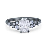 Art Deco Moissanite Silver Ring