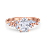 Art Deco Moissanite Silver Ring