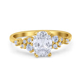 Art Deco Moissanite Silver Ring