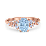 Art Deco Natural Aquamarine Silver Ring