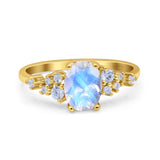 Art Deco Natural Moonstone Silver Ring