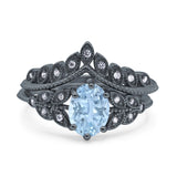 Vintage Oval Leaf Style Chevron Ring