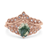Vintage Oval Leaf Style Chevron Ring