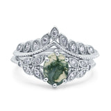 Vintage Oval Leaf Style Chevron Ring