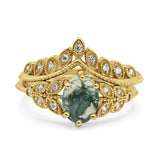 Vintage Oval Leaf Style Chevron Ring