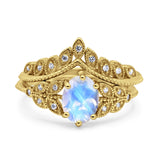 Vintage Oval Leaf Style Chevron Ring