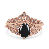 Vintage Oval Leaf Style Chevron Ring