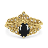 Vintage Oval Leaf Style Chevron Ring