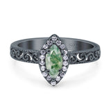 Marquise Halo Filigree Ring