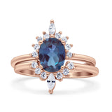 Two Piece Oval Curved Contour Silver Ring
