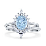 Two Piece Oval Curved Contour Silver Ring