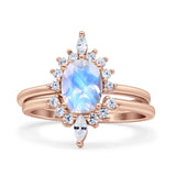 Two Piece Oval Curved Contour Silver Ring