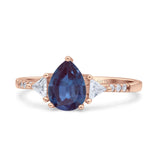 Pear Teardrop Vintage Style Ring