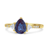 Pear Teardrop Vintage Style Ring