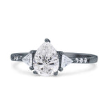 Pear Teardrop Vintage Style Ring