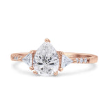Pear Teardrop Vintage Style Ring