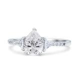 Pear Teardrop Vintage Style Ring