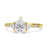 Pear Teardrop Vintage Style Ring