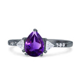 Pear Teardrop Vintage Style Ring