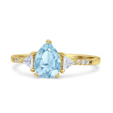 Pear Teardrop Vintage Style Ring